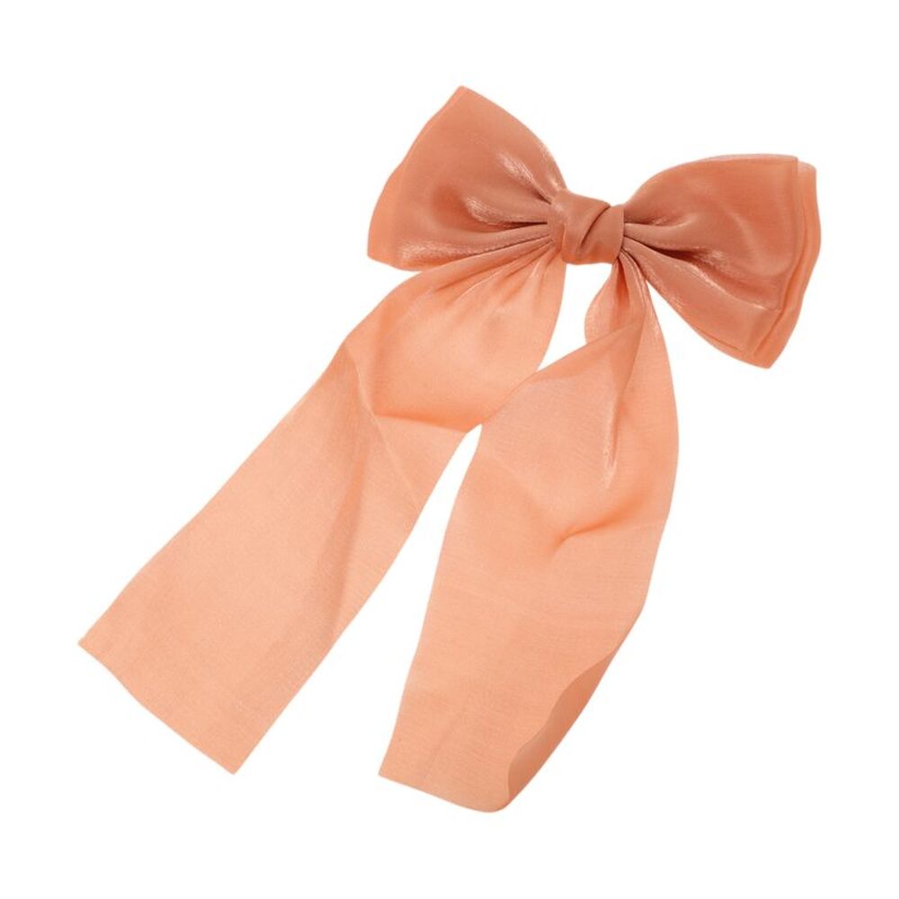 Elegant Bow Ribbon Duckbill Hair Clips Hairdo Clip Orange